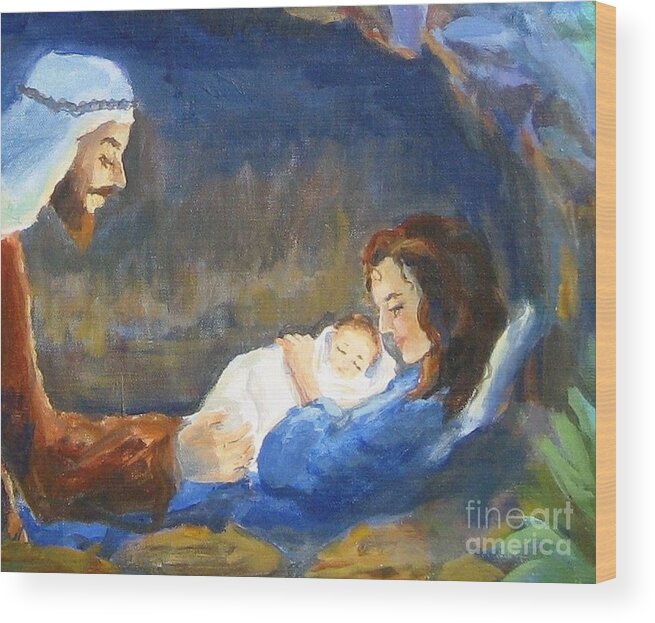 Christian Art Wood Print featuring the painting The Infant King by Maria Hunt