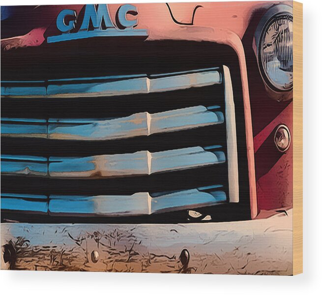 Truck Wood Print featuring the photograph The Old GMC at Pilar by Terry Fiala