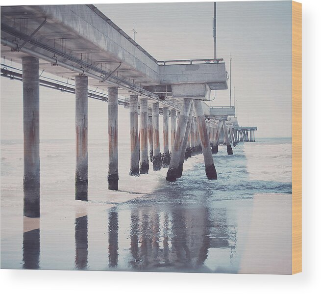 Photograph Wood Print featuring the photograph The Pier by Nastasia Cook