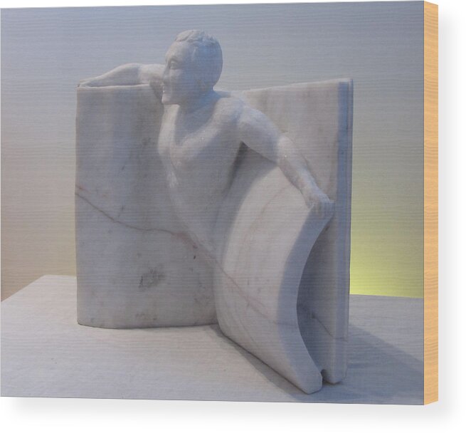 Human Figure Wood Print featuring the sculpture The Power of Words by Paul Shier