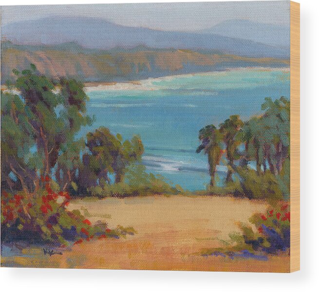 Dana Point Wood Print featuring the painting The View by Konnie Kim