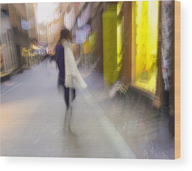 Impressionist Wood Print featuring the photograph The White Scarf by Alex Lapidus