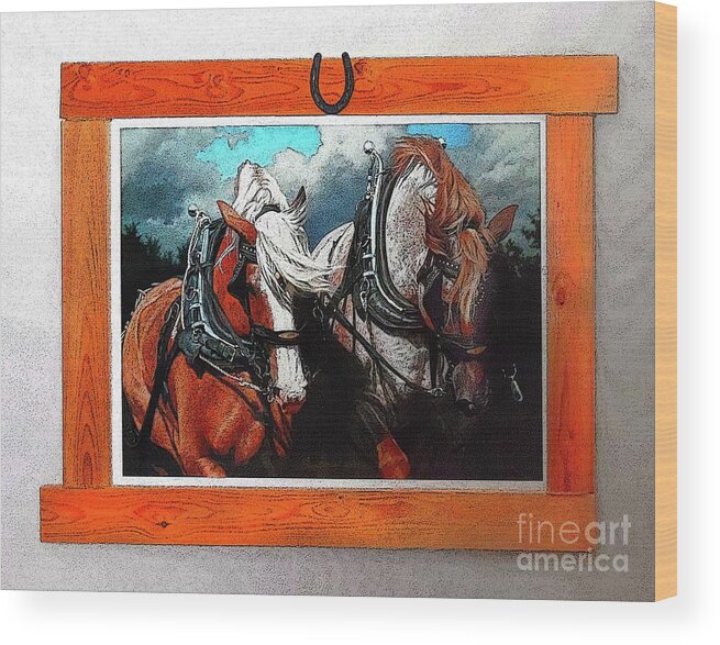 Black Diamond Wood Print featuring the photograph This Is My Team by Al Bourassa