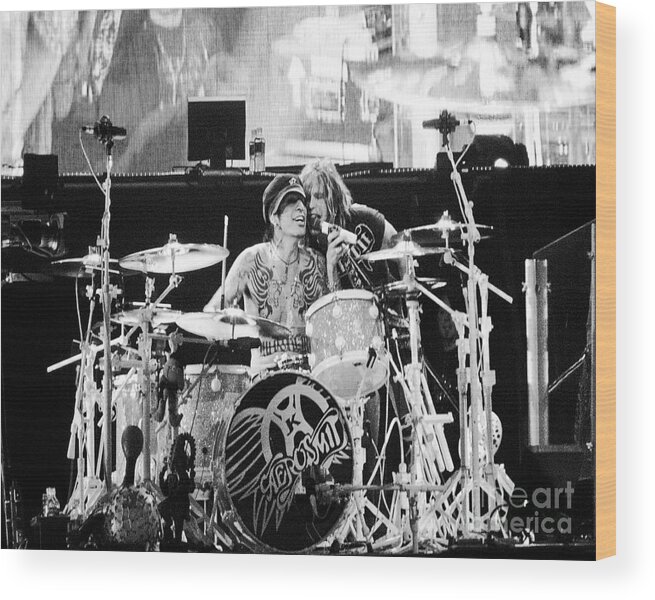 Joe Perry Wood Print featuring the photograph Tommy and Steven by Traci Cottingham