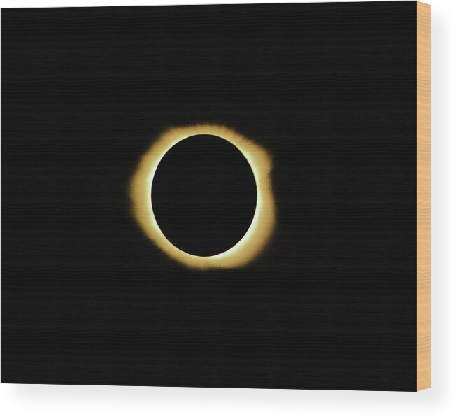 Eclipse Wood Print featuring the photograph Totality - Eclipse 2017 by Lynne Jenkins