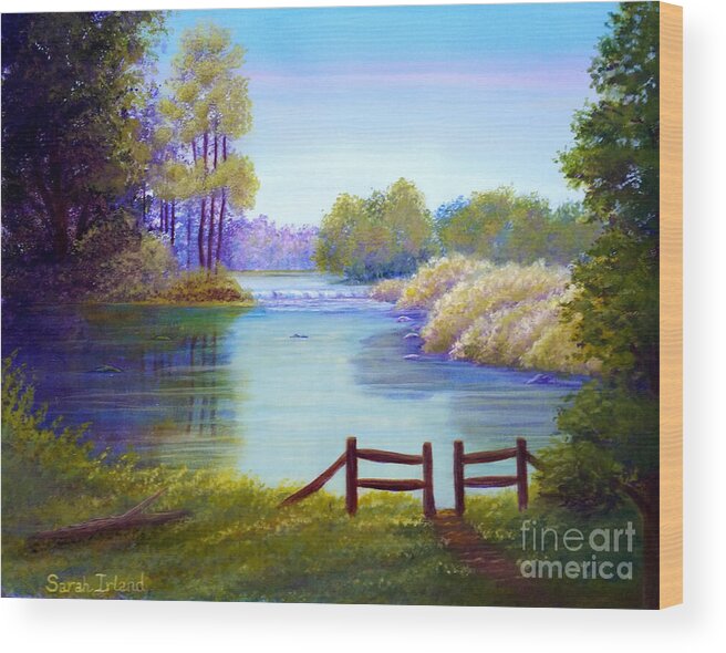 Tranquil Wood Print featuring the painting Tranquil View by Sarah Irland