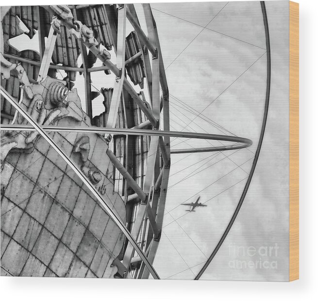 World's Fair Wood Print featuring the photograph Unisphere 1964 World's Fair Queens NY by Chuck Kuhn