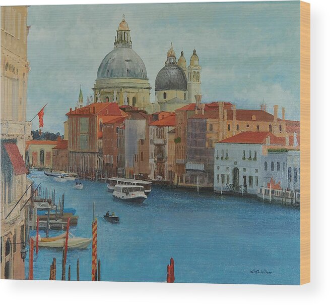 Venice Wood Print featuring the painting Venice Grand Canal I by E Colin Williams ARCA