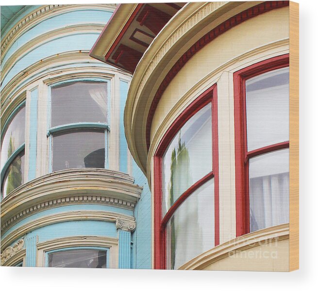 Victorian Wood Print featuring the photograph Victorian San Francisco by Cheryl Del Toro