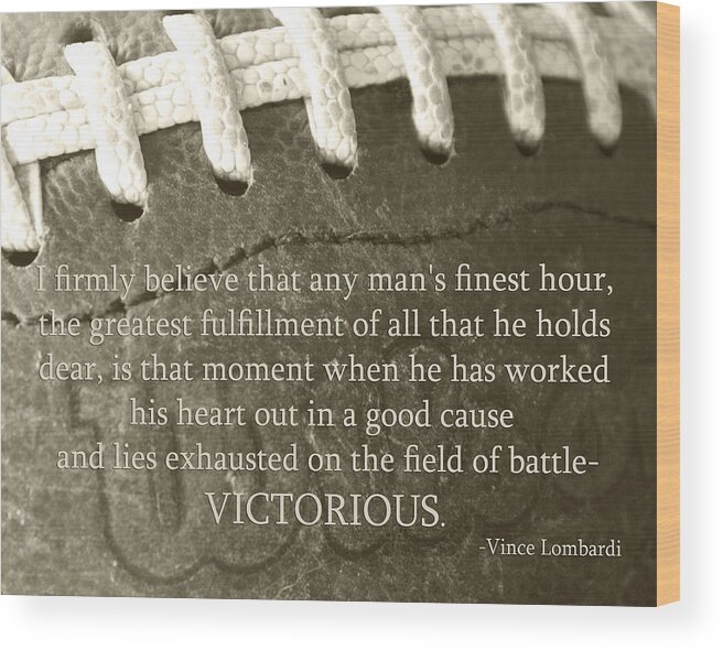 Football Wood Print featuring the photograph Victorious by Robin Hall