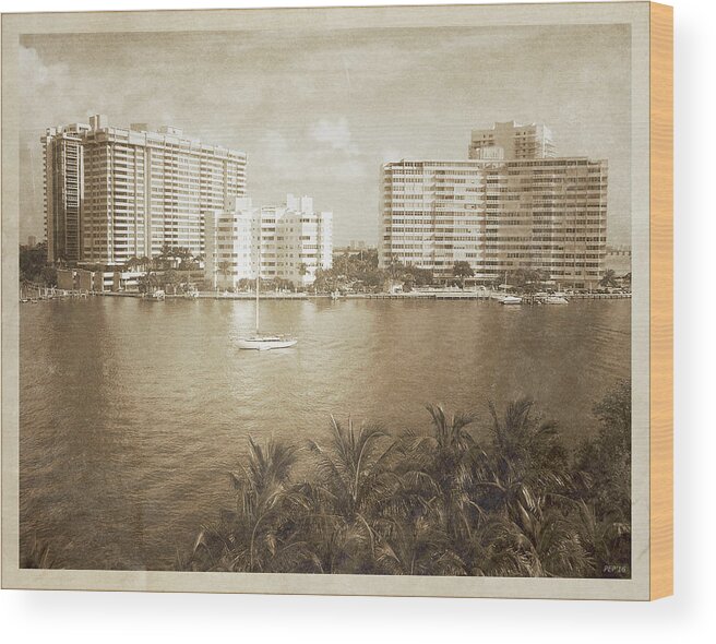 Miami Beach Wood Print featuring the photograph Vintage Miami Beach by Phil Perkins