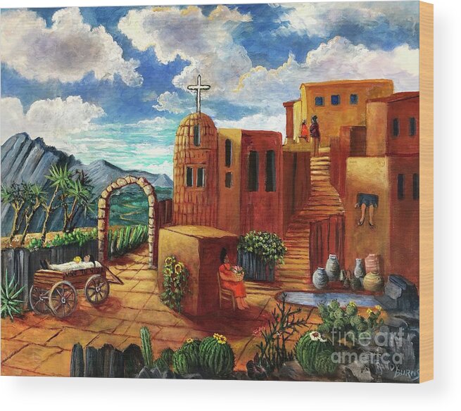 Mexico Wood Print featuring the painting Vive Tu Vida Live Your Life by Rand Burns