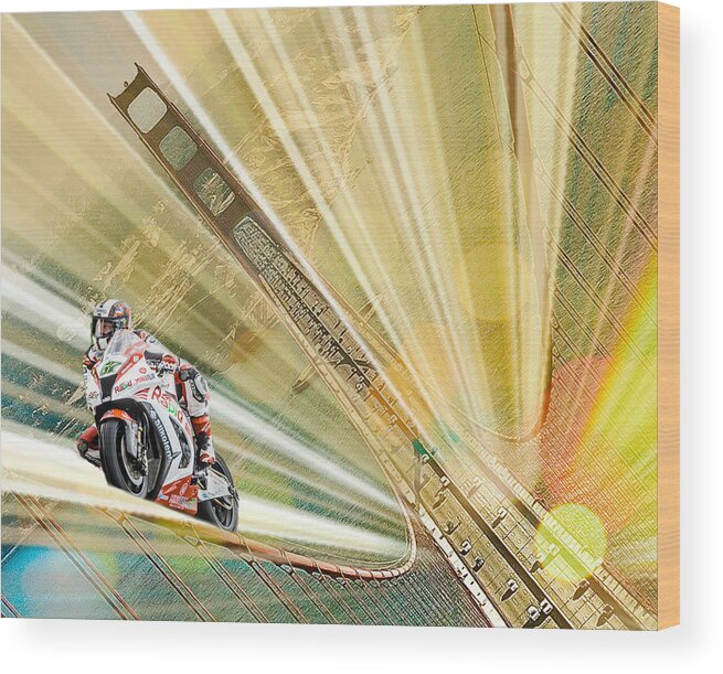 Motorcycle Wood Print featuring the photograph Vrooom II by Aurelio Zucco