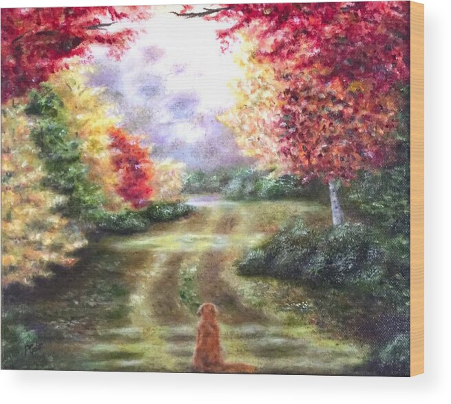 Autumn Canvas Print Wood Print featuring the painting Waiting by Dr Pat Gehr