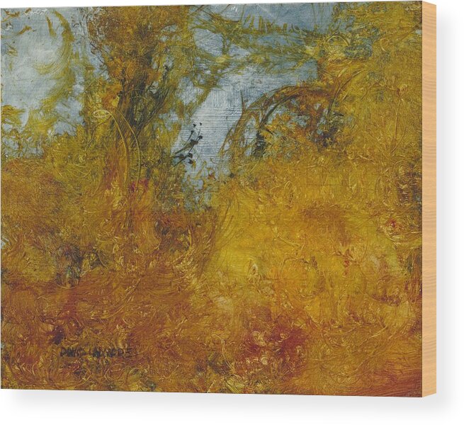 Warm Earth Wood Print featuring the painting Warm Earth 66 by David Ladmore