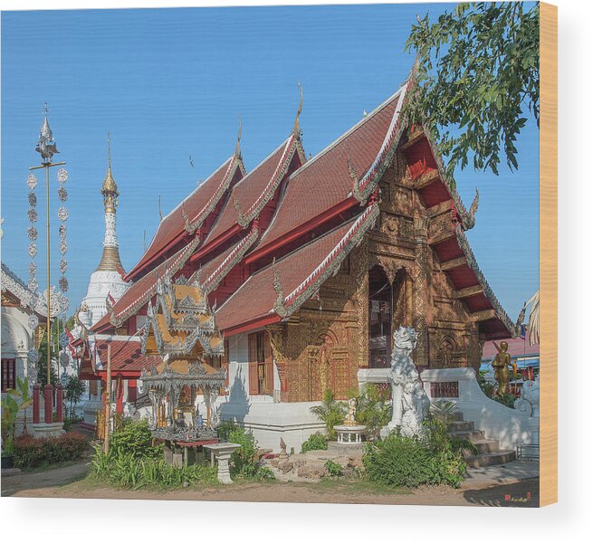 Scenic Wood Print featuring the photograph Wat Mahawan Phra Wihan DTHCM1161 by Gerry Gantt