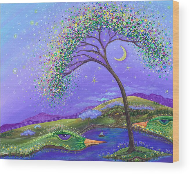 Dreamscape Wood Print featuring the painting What a Wonderful World by Tanielle Childers