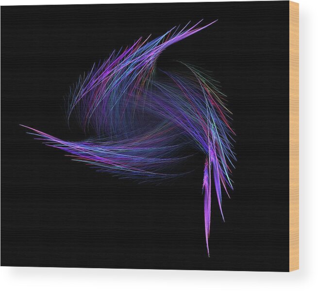 Apophysis Fractal Wood Print featuring the digital art Wings by Angie Tirado
