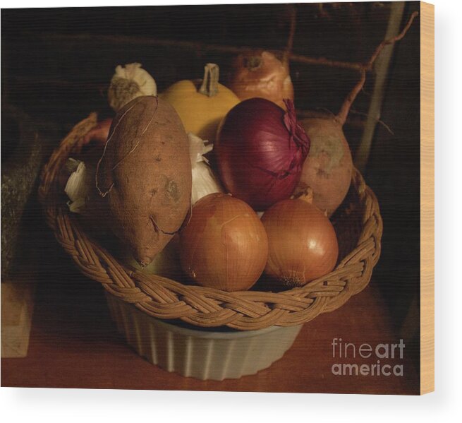 Vegetables Wood Print featuring the photograph Winter Basket by Alice Mainville