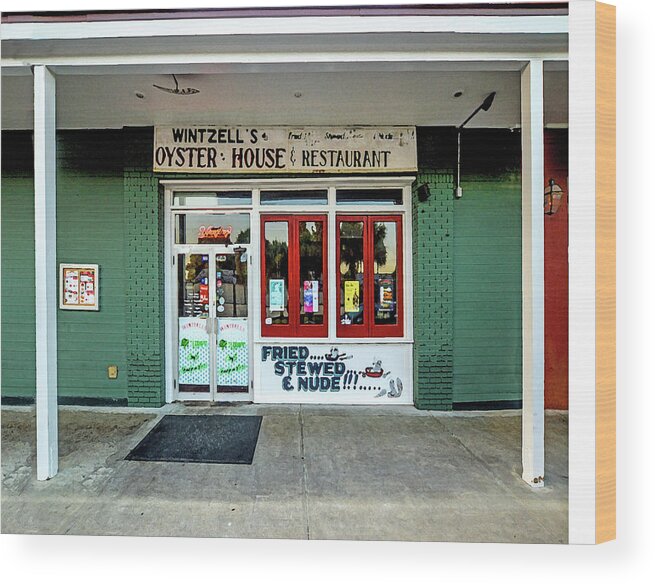 Mobile Wood Print featuring the digital art Wintzells Front Door in Mobile Alabama by Michael Thomas