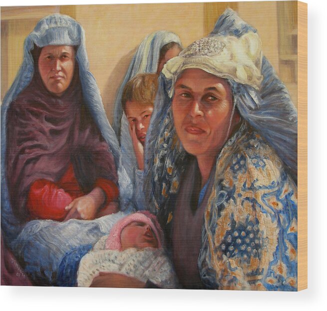 Realism Wood Print featuring the painting Women of War by Donelli DiMaria