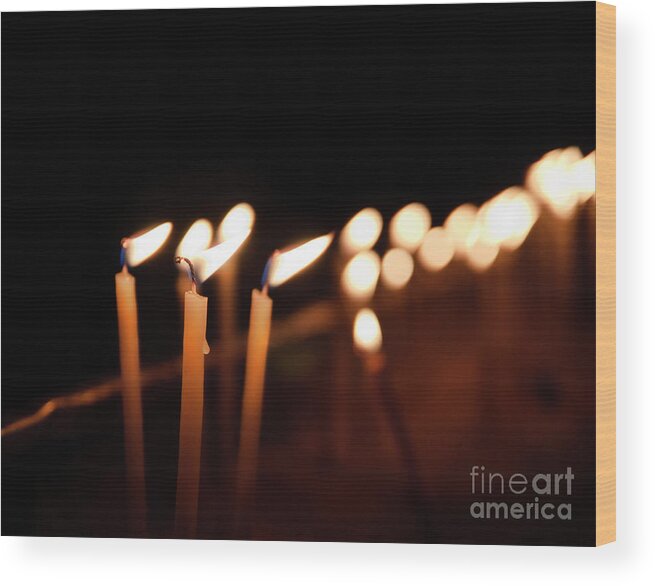 Candle Wood Print featuring the photograph Candles #1 by Jelena Jovanovic
