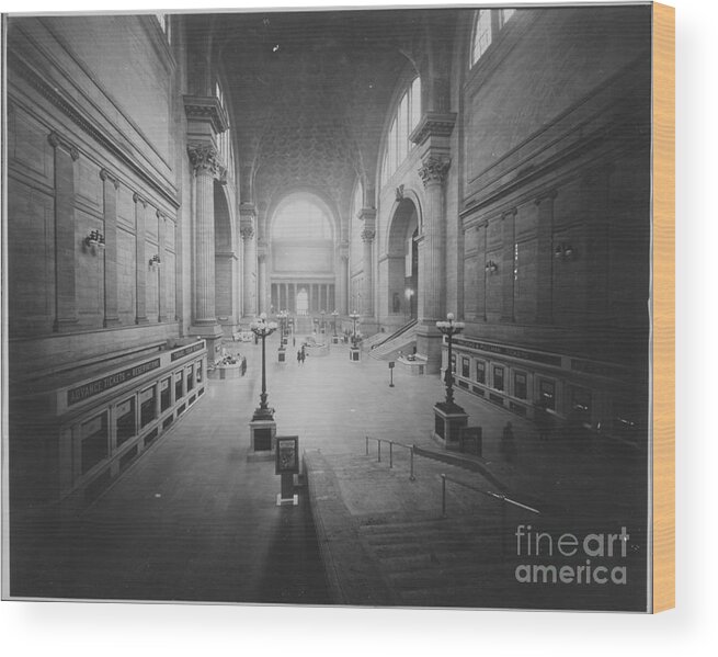 Finance And Economy Wood Print featuring the photograph Interior Of Pennsylvania Station #1 by Bettmann