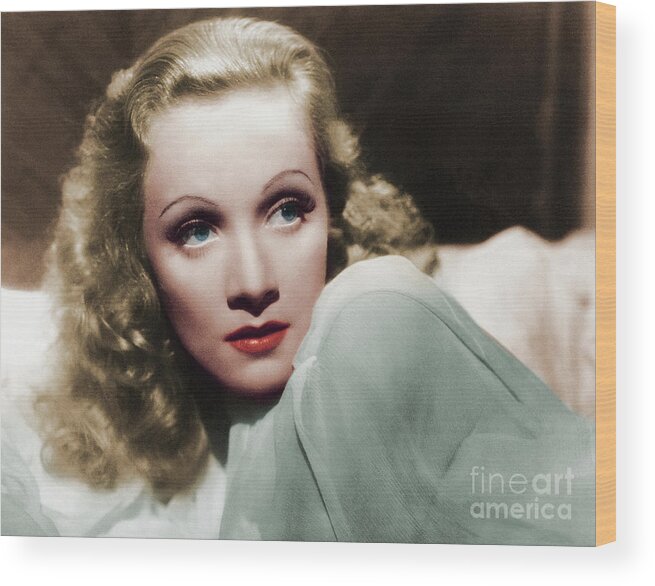 People Wood Print featuring the photograph Marlene Dietrich #1 by Bettmann