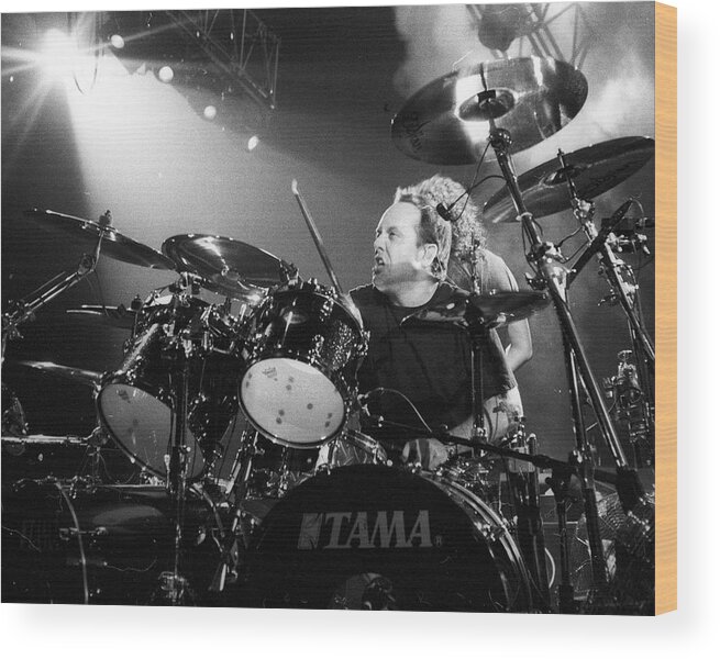 Music Wood Print featuring the photograph Metallica Live #1 by Larry Hulst