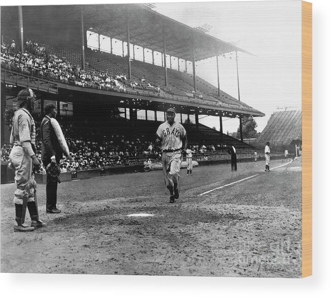 Scoring Wood Print featuring the photograph National Baseball Hall Of Fame Library by National Baseball Hall Of Fame Library
