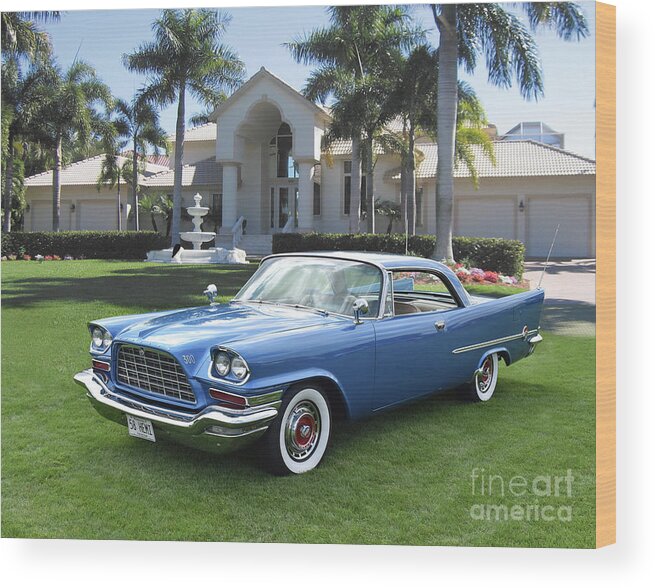 1958 Wood Print featuring the photograph 1958 Chrysler 300D by Ron Long