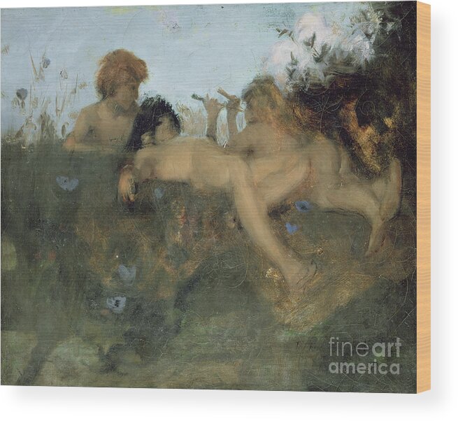 Child Wood Print featuring the photograph A Summer Idyll, 1878-79 by John Singer Sargent