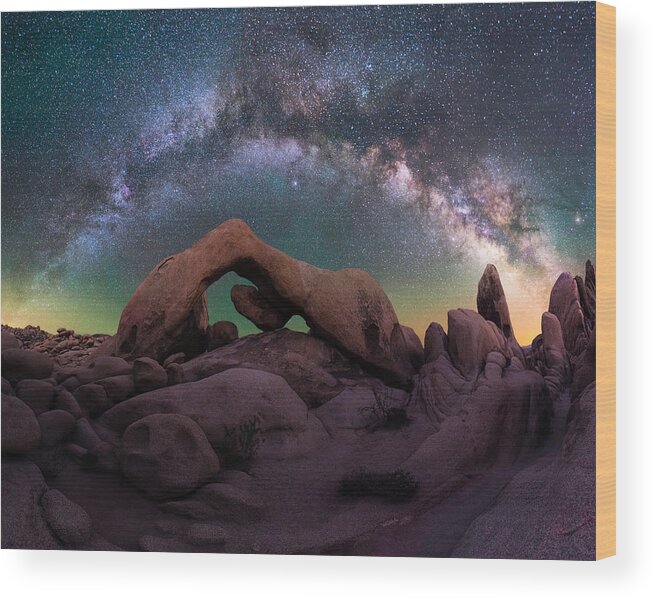 Nightscape Wood Print featuring the photograph Arch's Gallery by Atanu Bandyopadhyay