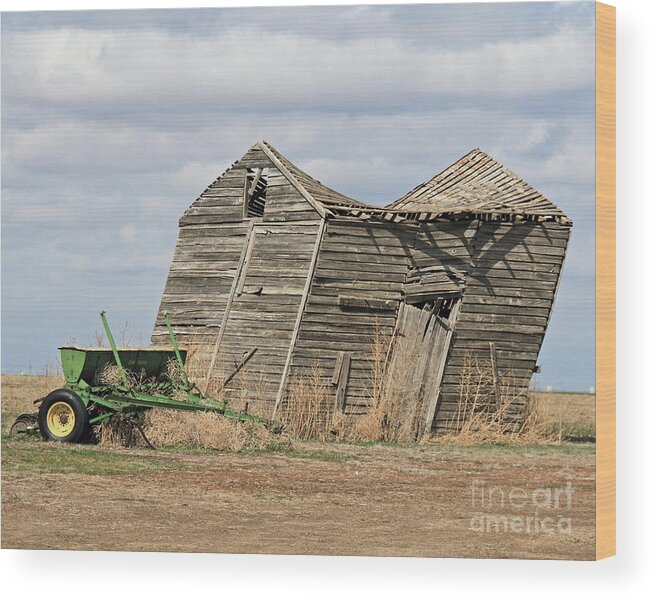 Barn Wood Print featuring the photograph Askew by Tiffany Whisler