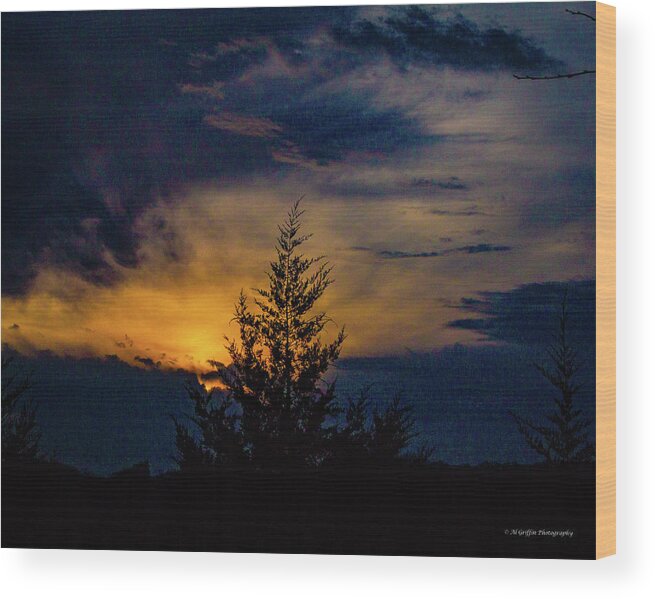 Ellie Pics Wood Print featuring the photograph Banked Fire by Al Griffin