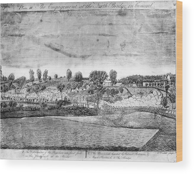 Engraving Wood Print featuring the photograph Battle Of Concord by Fotosearch