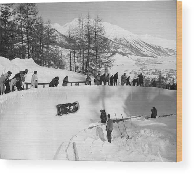 1950-1959 Wood Print featuring the photograph Bobsleigh by William Vanderson