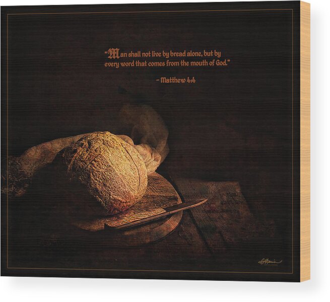 Bread Wood Print featuring the digital art Bread Alone by Cindy Collier Harris