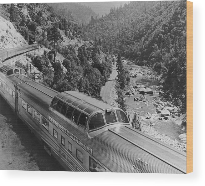 Rail Transportation Wood Print featuring the photograph California Zephyr by Pictorial Parade