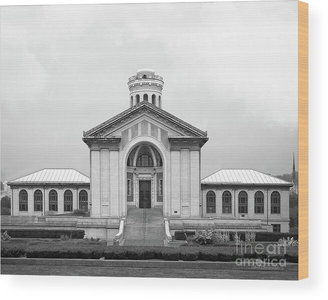 Carnegie Mellon Wood Print featuring the photograph Carnegie Mellon University Hamerschlag Hall by University Icons