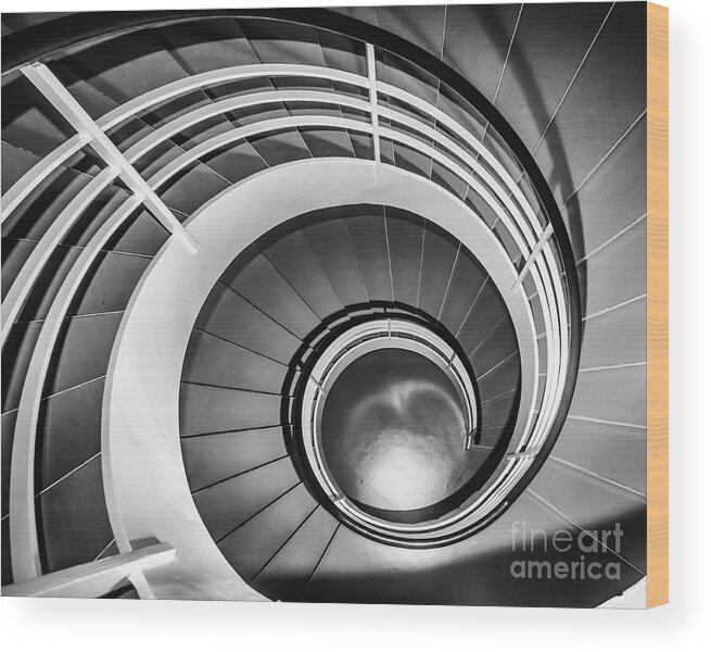 Stairway Wood Print featuring the photograph Circular stairway by Lyl Dil Creations