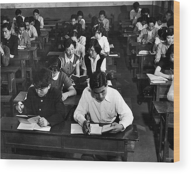 Education Wood Print featuring the photograph Co-Education in Japan by Margaret Bourke-White