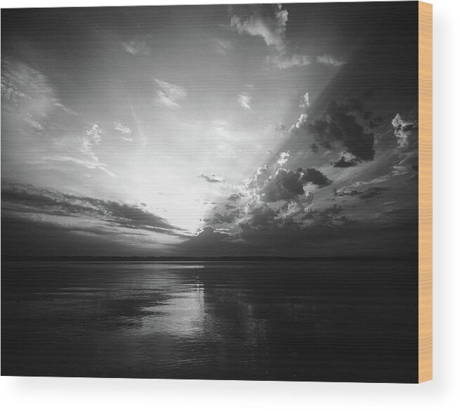 Scenics Wood Print featuring the photograph Coastal Sunset by Goldhafen