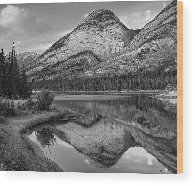 Disk1215 Wood Print featuring the photograph Colin Range And Athasca River Alberta by Tim Fitzharris