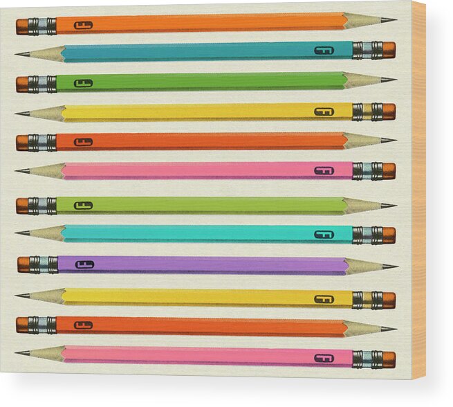 Pencil Erasers Metal Print by CSA Images - Pixels