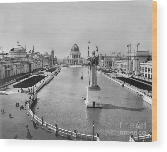 People Wood Print featuring the photograph Columbian Exposition In Chicago by Bettmann
