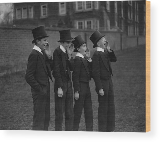 Eton Wall Game Wood Print featuring the photograph Come On Eton by London Express