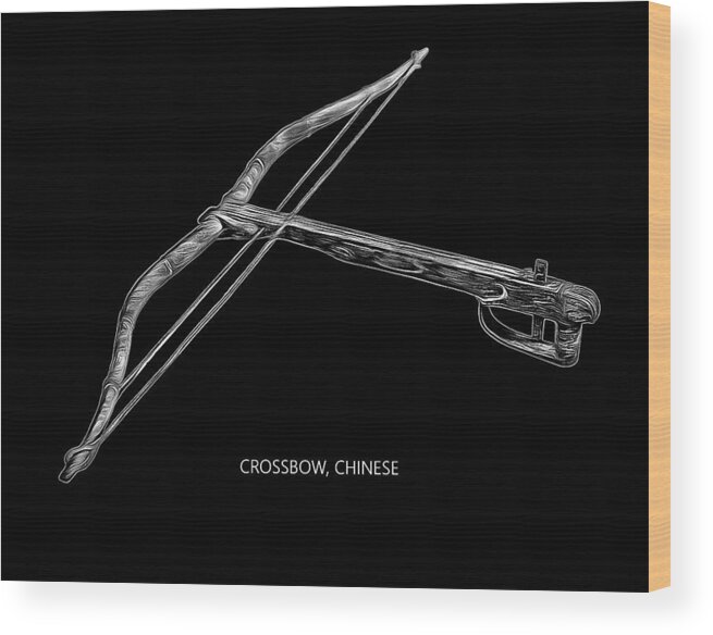 Crossbow Wood Print featuring the digital art Crossbow, Chinese by Robert Bissett