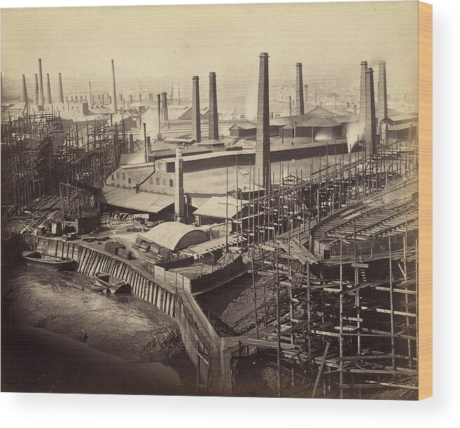 England Wood Print featuring the photograph Dockside Industry by Hulton Archive