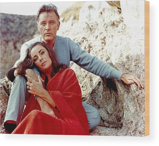 Actor Wood Print featuring the photograph Elizabeth Taylor And Richard Burton On by Api